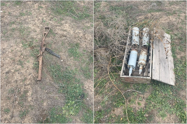 В селе Джебраильского района обнаружены танковые снаряды